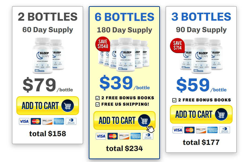 Sleep Lean payment page